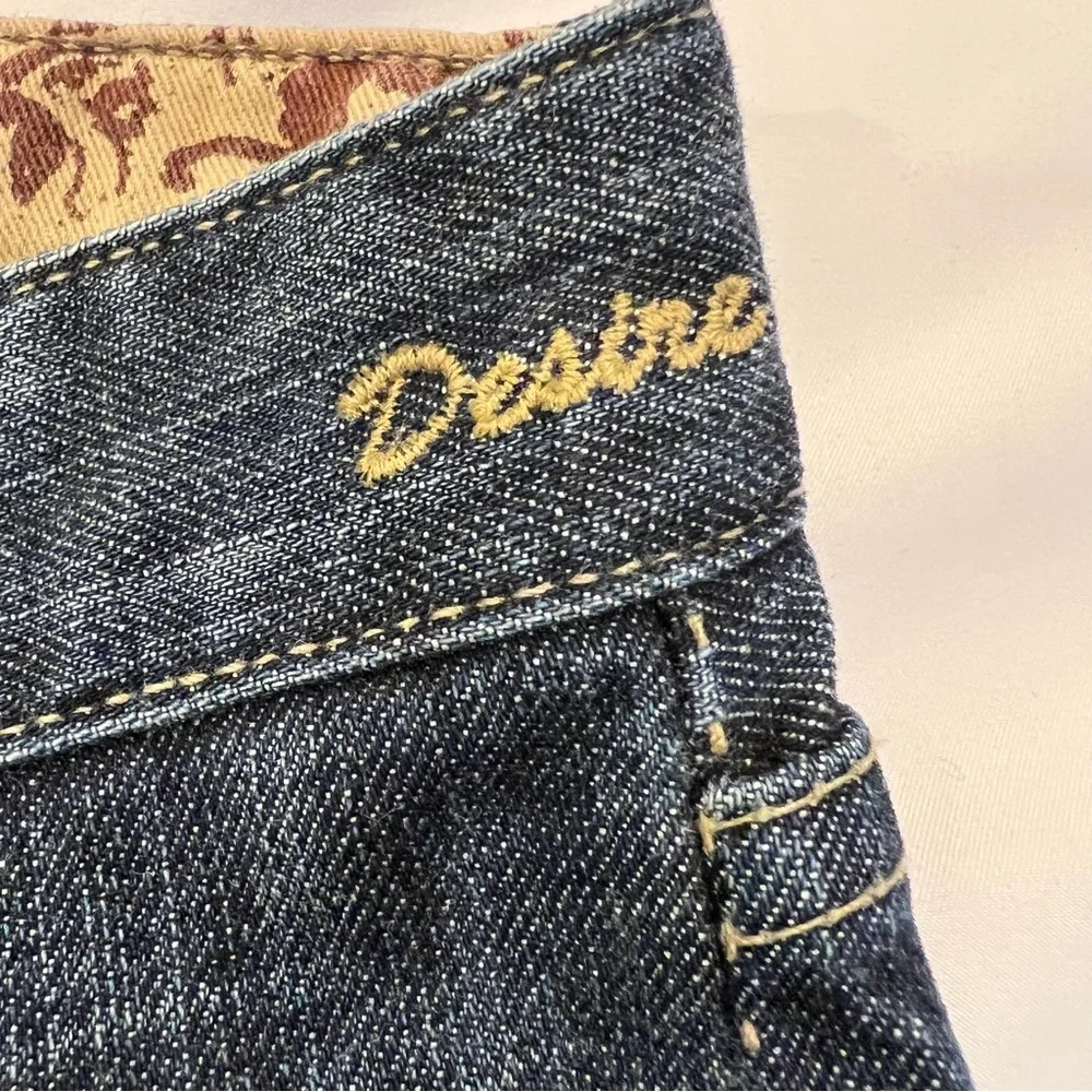 GoldSign Desire Lowrise Distressed Flare Bootcut Denim Jeans USA Made SZ 27 EUC - Picture 7 of 16